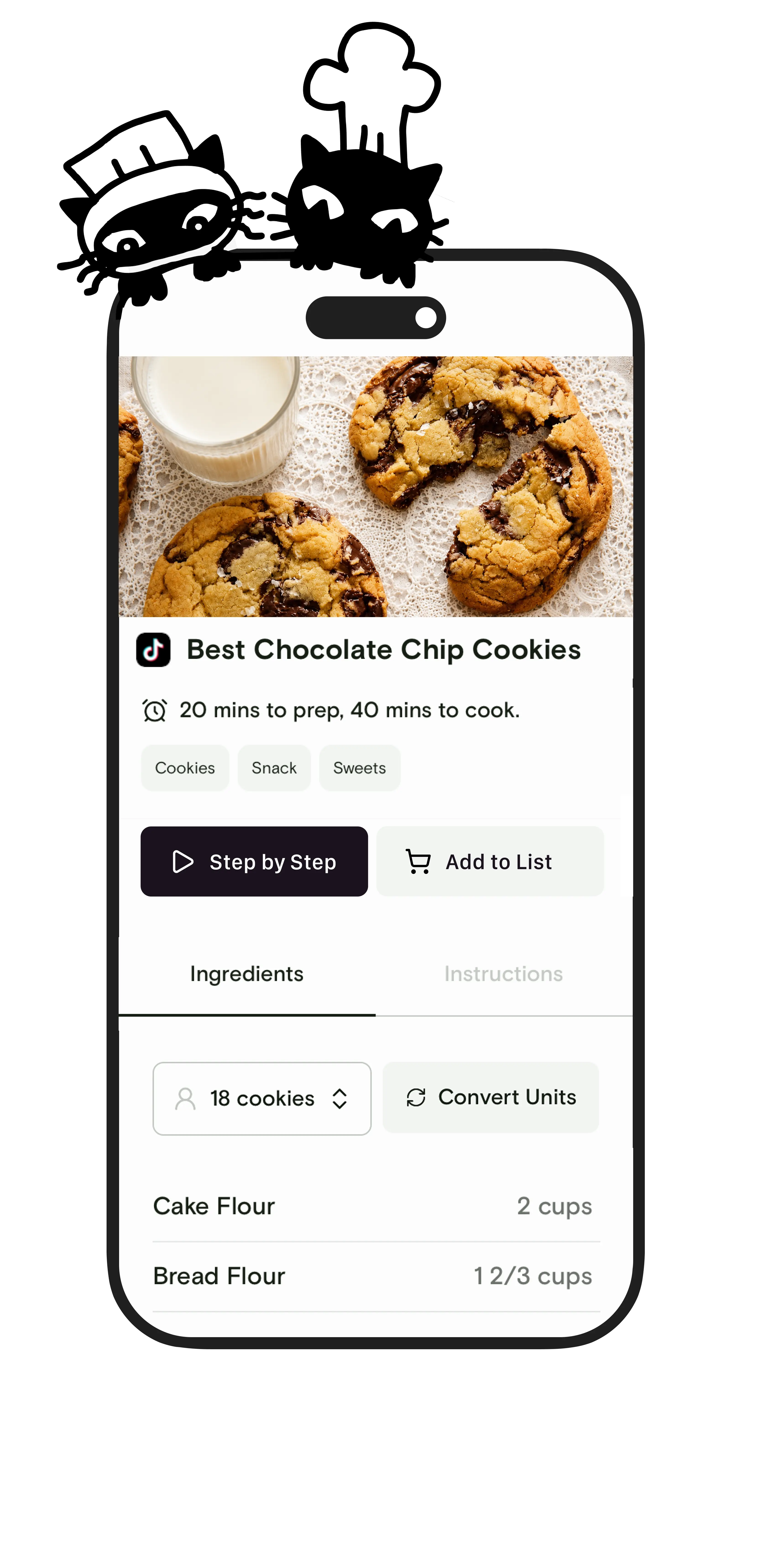 Souschef app — save recipes from Instagram, TikTok, YouTube, Pinterest, and more